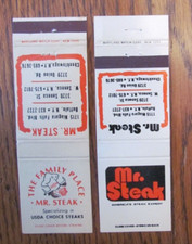 MR. STEAK STEAKHOUSE RESTAURANT MATCHBOOK COVERS: BUFFALO CHEEKTOWAGA W. SENECA