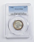 MS66 1948 Washington Quarter PCGS - Insane Color *2856