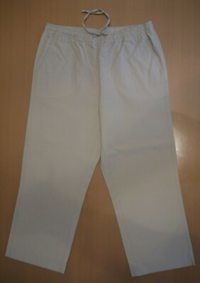 Eddie Bauer 6/8 Stoffhose für Damen in beige, Gr. (M) 42/44
