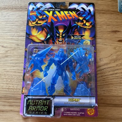 VTG Toy Biz Marvel Comics X-Men Mutant Armor Series Iceman Action Figure 1996