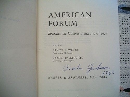 American Forum Speeches on Historic Issues 1788-1900 (Wrage Baskerville, 1960 HC - Picture 8 of 11