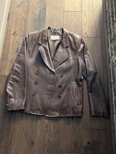 Blue Skies Madison Creek Outfitters Double Breasted Leather Jacket Womens M