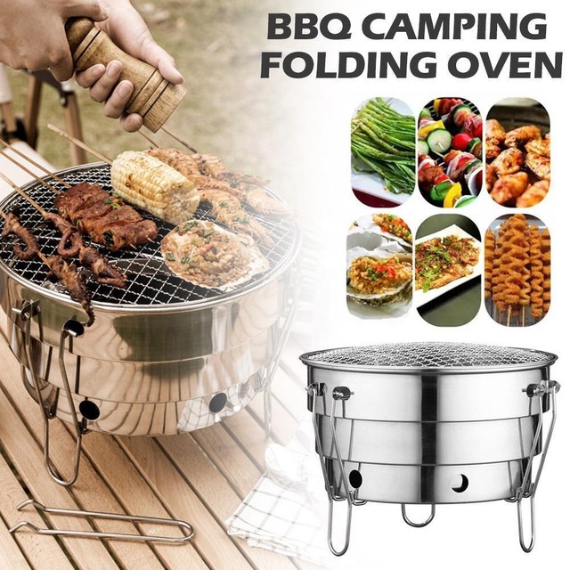 Camping Mini BBQ Grill Charcoal Cooker Folding Cooking Garden| Portable R6B2 Camping Mini BBQ Grill Charcoal Cooker Folding Cooking Garden| Portable R6B2