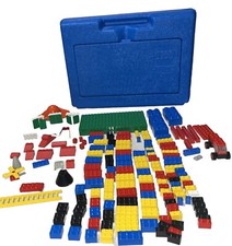 Vintage Lego Bulk Lot Of 175 Legos Official Licensed Blue Lego Storage Box