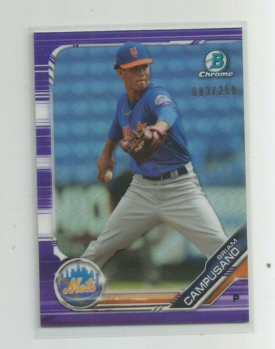 2019 Bowman Chrome BRIAM CAMPUSANO Purple Refractor 083/250 - 第 1/1 張圖片