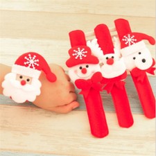 Hot Red Christmas Slap Band For Christmas Gift And Party Kids/Adult One Size 