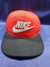 Nike True Hat Red Swhoosh Logo Snapback Cap Size Youth 4-7