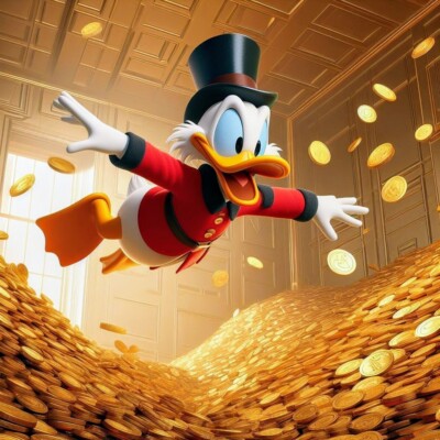 Scrooge McDuck 4 In Vinyl Sticker Cartoon Car Bumper Decal UV