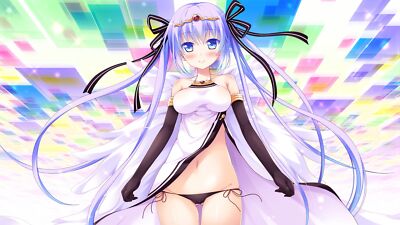 Anime girls long hair game cg  belly panties Custom Gaming Mat Desk