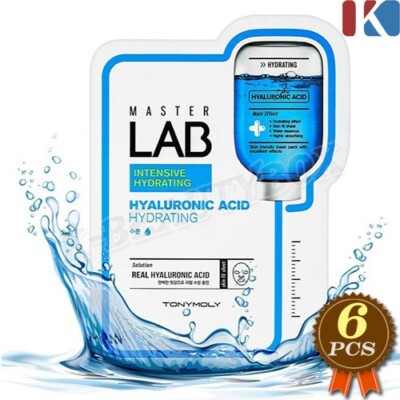 TONYMOLY Master Lab Mask Sheet 19g x 6pcs Hyaluronsäure Hydrating Mask Sheets