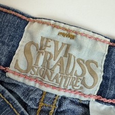 VINTAGE LEVI STRAUSS KIDS SHORTS JEANS Medium Blue Wash SIZE 7 Girls Retro 90s