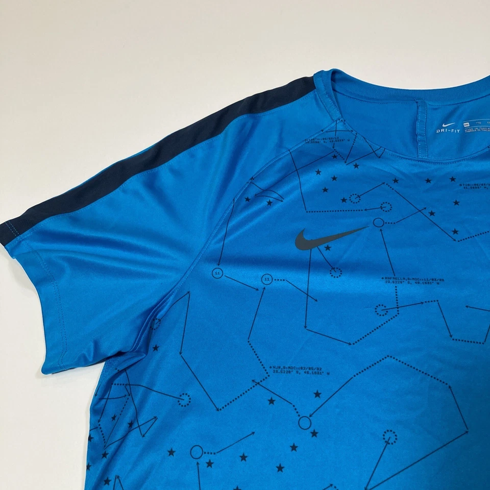 Camisa Neymar Jr. Para Hombres Talla 2XL XXL Azul Nike Escuadrón Fútbol Entrenamiento Dri-Fit Foto 4 de 4
