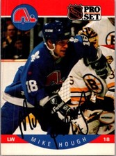 1990 -Mike Hough- Pro Set Autograph/Signed/Auto Hockey Card #247 Nordiques