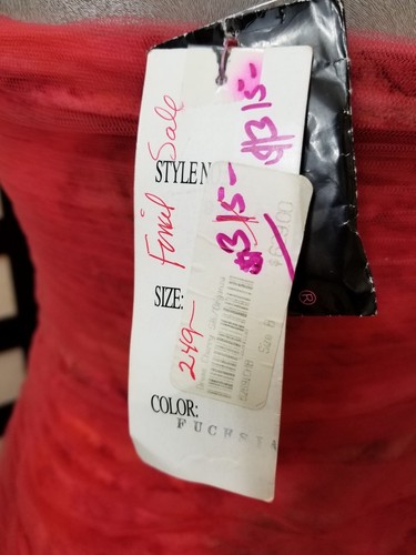 Danza Tye dyed Red/maroon Organza Evening Prom Dress Size 8 Sweetheart neckline - Picture 9 of 12