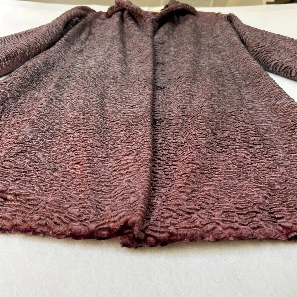 Y2K Kristen Blake Coat Womens Small Brown Plush Soft Chunky Texture Winter Coat - Image 4 of 4