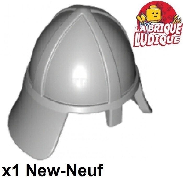 Lego 1x Headgear Helmet Knight Neck Protection Gray/Light B 3844