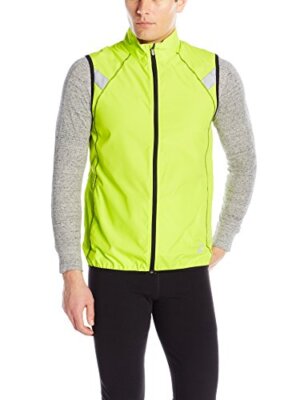 Asics Men's Shosha Running Vest, Neon Lime/Black, 2XL
