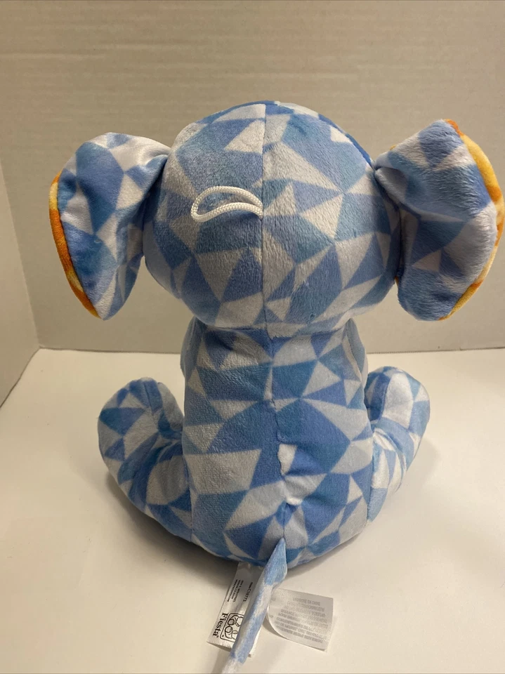 Juguete de peluche geométrico Lovey 11" Fiesta Elephant azul naranja púrpura Foto 3 de 4