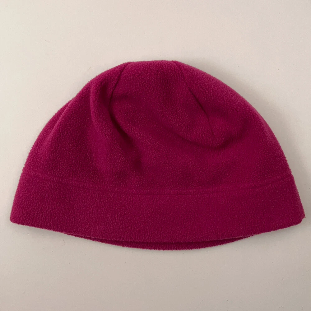 Lands' End Pink Purple Winter Fleece Beanie Cap Size Large