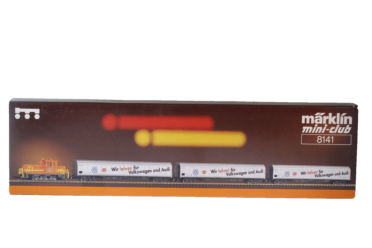 MARKLIN フォルクスワーゲン Märklín Mini-Club 8141 Volkswagen AG Locomotive & Freight Car Set