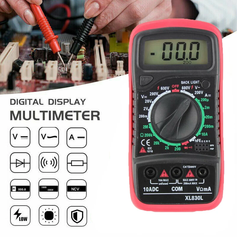 Digital Multimeter Voltmeter Ohmmeter Amperemeter Mit TRMS 4000 Counts - Bild 3 von 4