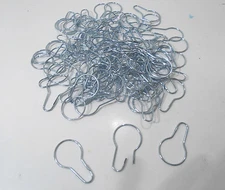 SHOWER HOOKS LOT OF 1000 CHROME SHOWER CURTAIN HOOKS,RINGS