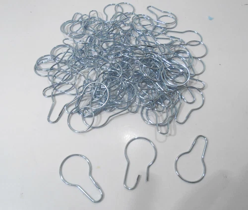 SHOWER HOOKS LOT OF 1000 CHROME SHOWER CURTAIN HOOKS,RINGS