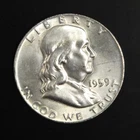 1959-D Franklin Half Dollar BU 90% Silver Brilliant Uncirculated Proof Like Coin