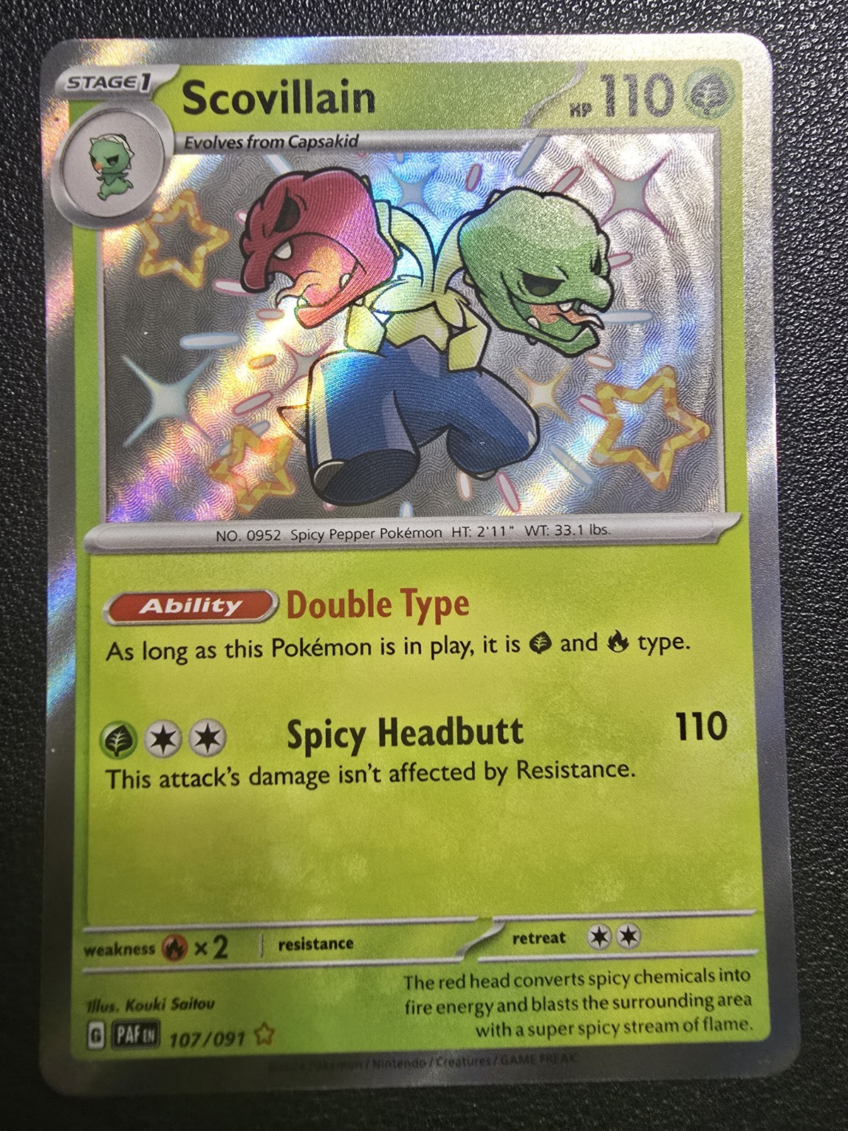 Scovillain 107/091 SV: Paldean Fates Holo