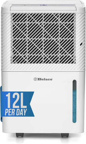 Belaco 12L Compressor Dehumidifier for Home, Portable Moisture Remover | For Dam