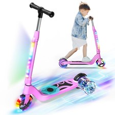 5.3" Electric Scooters for Kids Ages 6-12 Pink E Scooter W/ LED light E-Scooters