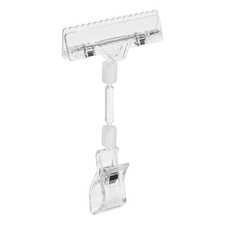 8 x Plastic Merchandise Sign Clip Rotatable Clip-on Holder Stand 8x16cm