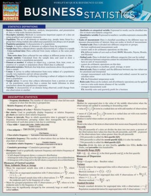Business Statistics (Quick Study Business) - Cards - VERY GOOD