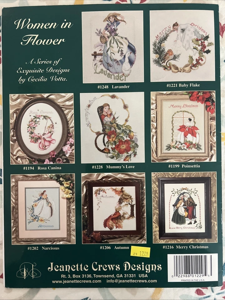 Rare Jeanette Crews Designs WINTER DEW DROPS Cecilia Votta Counted Cross Stitch - Image 2 of 4