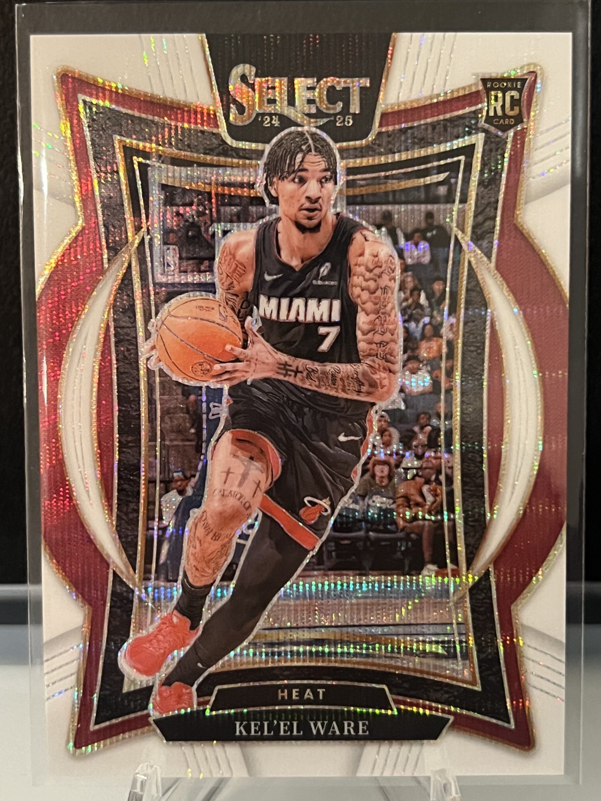 2024-25 Panini Select - Concourse Kel'el Ware #66 White Wave Prizm /99 (RC)