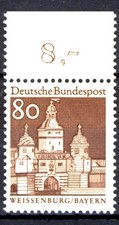 498 Bauwerke gro&szlig; 80 Pf Oberrand ** postfrisch