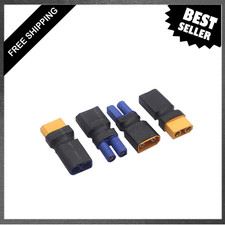 XT90 to EC5 Adapter 4 Pack No Wire Connector for RC Cars Drones Batteries Pack