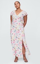 GAP Lace-Trim V-neck Crepe Maxi Dress XL