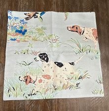 New 18x18 Hunting Dog Pillow Cover Burlap Look Bird Dog Pointer Cottage Decor