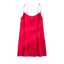 Silence + Noise Red Mini Dress Zip Back Spaghetti Straps Size XXS
