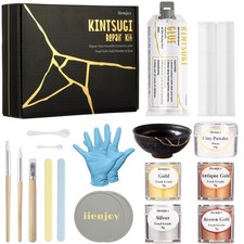 Kintsugi Repair Kit, 4 Colors Food Safe Kintsugi Kit Repairs Broken Ceramics,...