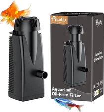 80 GPH 4 W Aquarium Surface Skimmer for Fish Tanks up to 92 Gallons, Aquarium Oi