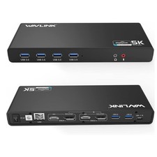WAVLINK Pro Dual 4K 60Hz Universal Docking Station  USB 3.0/USB-C Laptop Dock