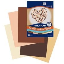 Pacon P102949 Tru-Ray Construction Paper - Assorted Skin Tone Colors (50/PK) New