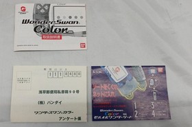 Bandai WonderSwan Wonder Swan WS Color Console Crystal Black with Box Tested