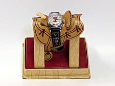 Vintage Hopalong Cassidy Wrist Watch w/ Saddle Stand, Box Papers - US Time