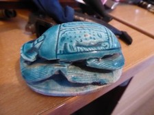 Egyptian turquoise Scarab Beetle