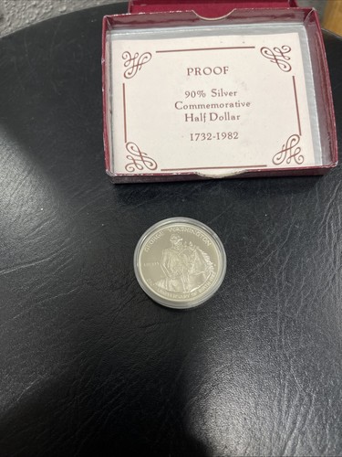 PROOF 90% SILVER GEORGE WASHINGTON COMMEMORATIVE HALF DOLLAR 1732-1982