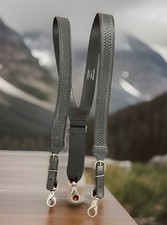 Nocona Belt Co. Mens Basketweave Embossed Leather Suspenders N8512401 X