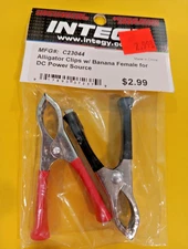 INTEGY - MFG # C23044 - Alligator Clips w/ Banana Female for DC Power Source